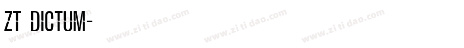 ZT  Dictum字体转换